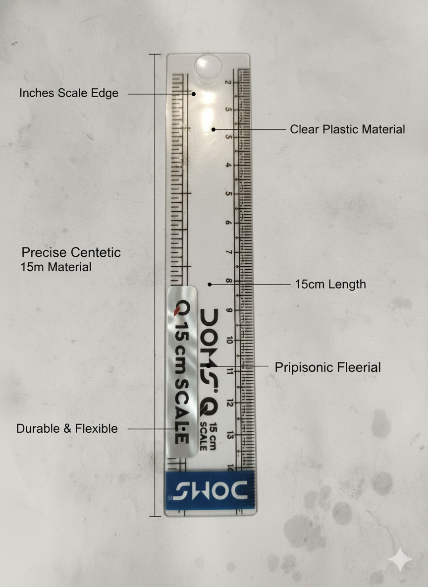 15 cm Transparent Plastic Ruler