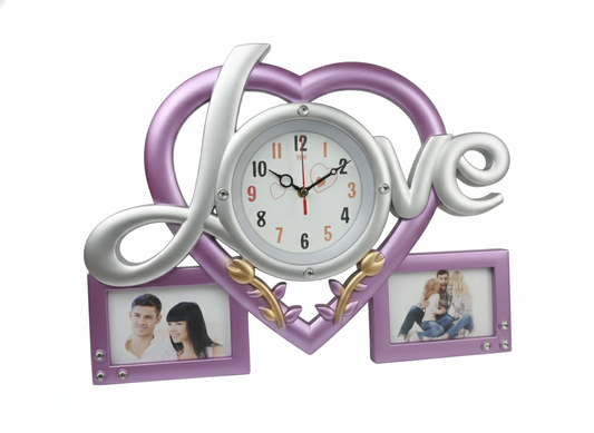 Decorative Heart Shape Clock for Bedroom, Living Room & Anniversary Gift