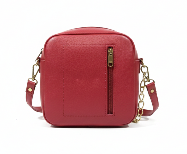 Red Tassel Sling Bag for Women – Stylish Leather Crossbody Bag with Adjustable Strap & Multi-Layer Tassels