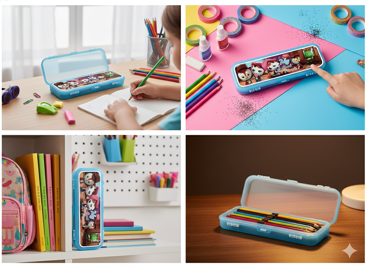Durable Storage Case with Secure Snap Lock | Lightweight School Pencil Case for Boys & Girls