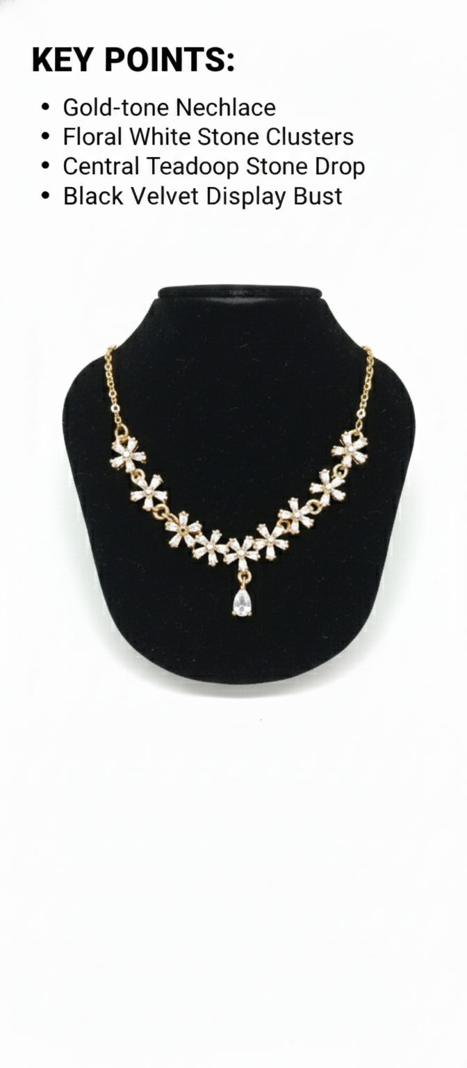 Elegant Flower Cluster Statement Necklace for Women