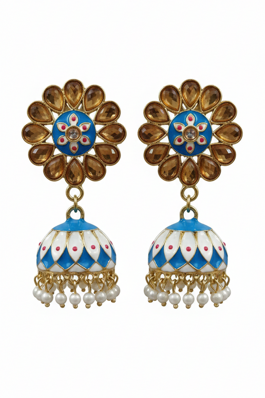 Traditional Gold Plated Jhumka Earrings for Women & Girls |