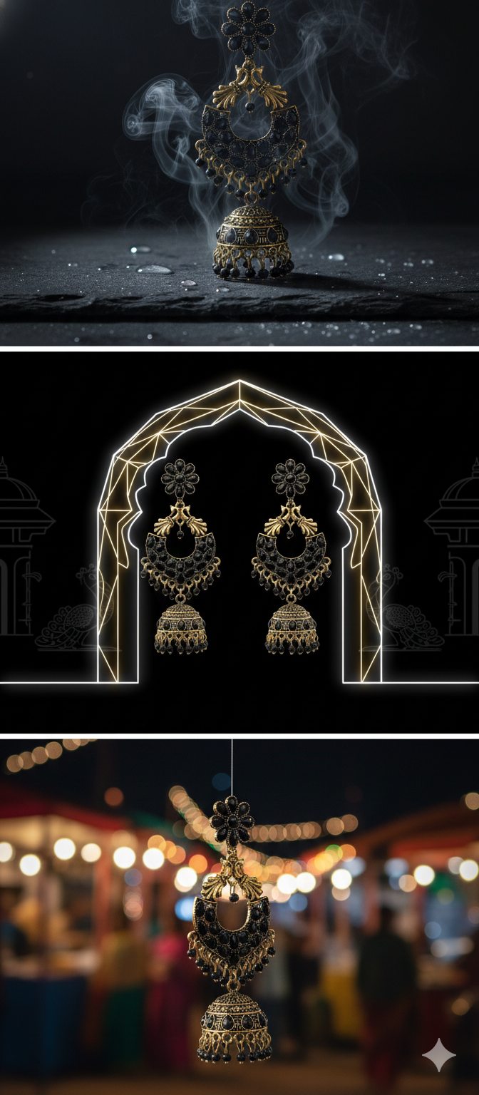 Ethnic Indian Dangle Earrings for Wedding, Party & Festive Wear
