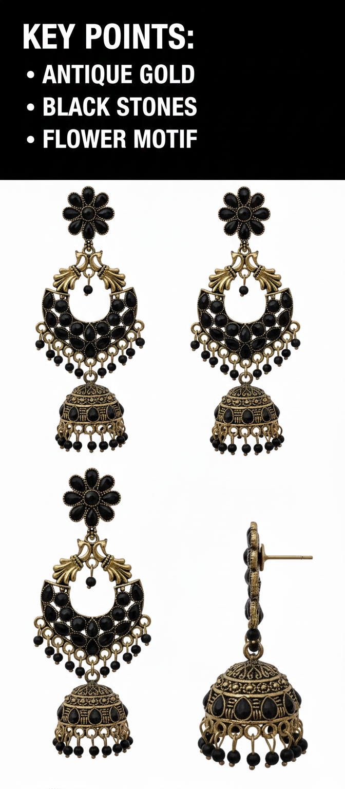 Ethnic Indian Dangle Earrings for Wedding, Party & Festive Wear