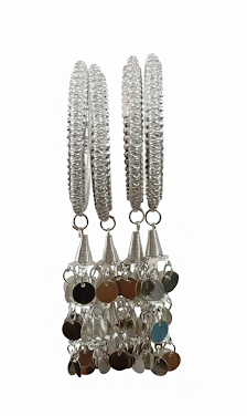 Oxidized Silver Traditional Bangle Set for Women & Girls SET OF 4