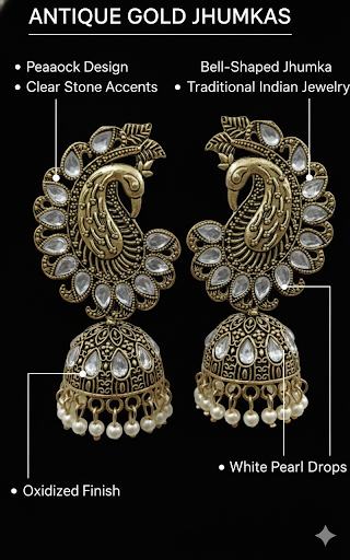 Antique Gold Plated Party & Wedding Jewelry