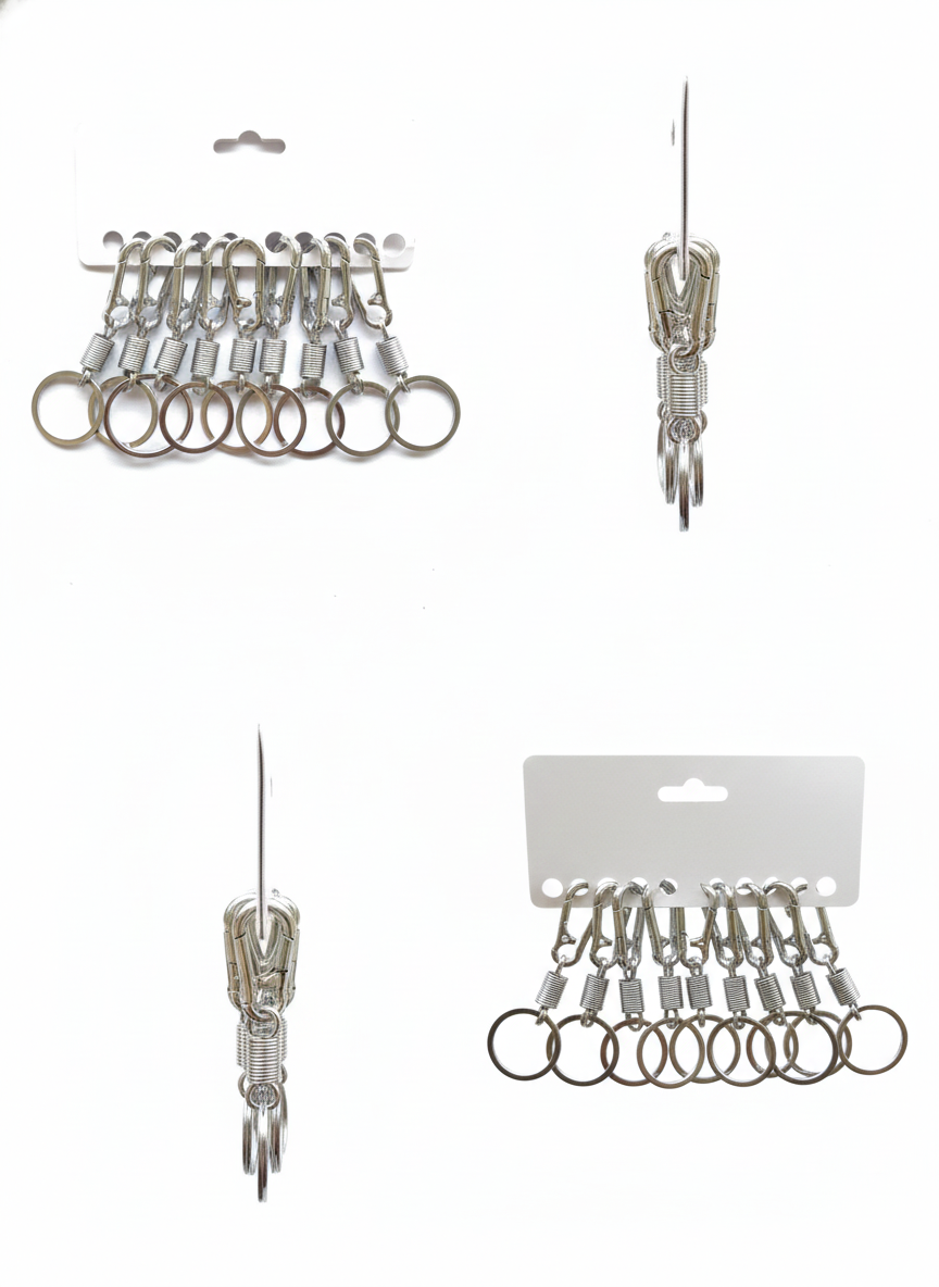 Heavy Duty Spring Hook Key Holders for Keys, DIY Crafts, Bags (Pack of 1)