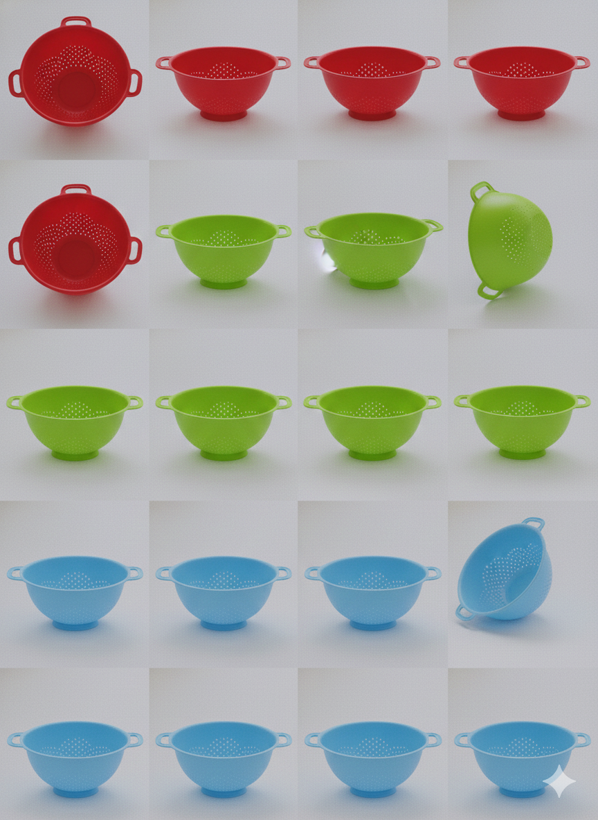 Kitchen Pasta & Vegetable Drainer Bowl – Durable Food Strainer for Washing Fruits