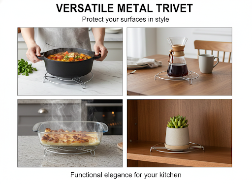 Metal Trivet for Hot Pots and Pans – Heat Resistant Pot Stand