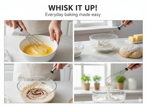 Stainless Steel Kitchen Whisk – Heavy Duty Egg Beater