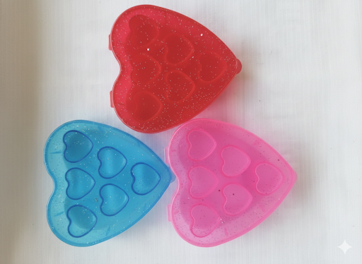 Heart Ice Cube Tray Silicone Mold – 8 Cavity Heart Shape Ice Mold,