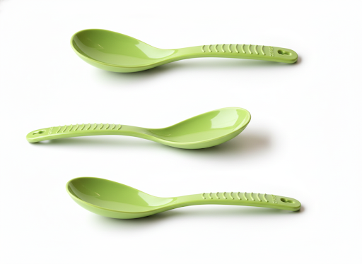 Durable Lightweight Kitchen Serving Spoon with Ergonomic Ridged Grip Handle ( 4 pic )