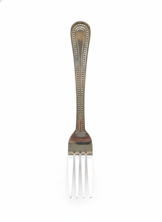 Stainless Steel Dinner Forks with Beaded Edge Handle ( 1 pic )