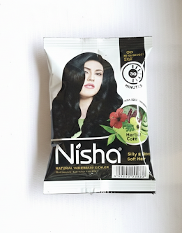 Nisha Herbal Hair Color – Natural Black | Silky & Shiny Hair in 30 Minutes