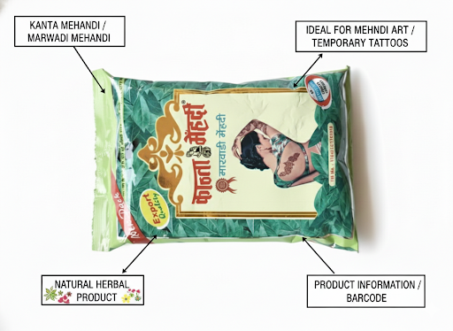 Kanta Marwadi Mehndi Powder – Natural Herbal Henna for Hair & Mehndi Art,