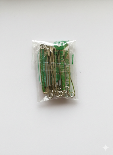Premium Steel Safety Pins Pack – Durable Rust-Resistant Metal Safety Pins for Sewing