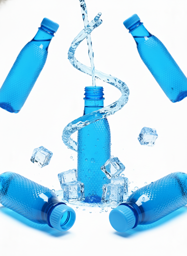 Blue Water Bottle 1 PEACE