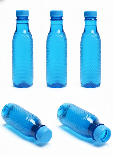 Reusable Plastic Water Bottle Set of 6 | Durable Leakproof Bottles with Grip Design