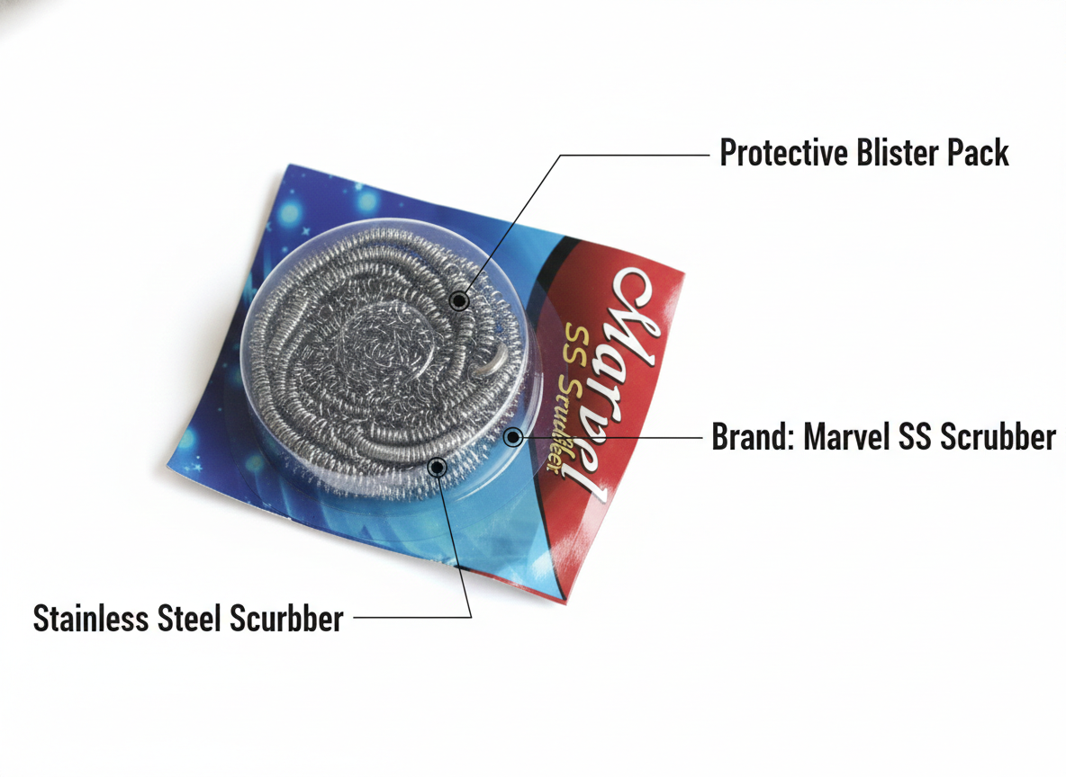 Marvel Stainless Steel Scrubber for Kitchen Cleaning