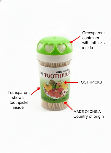 Toothpick Dispenser Box with Toothpicks | Portable Toothpick Holder Container
