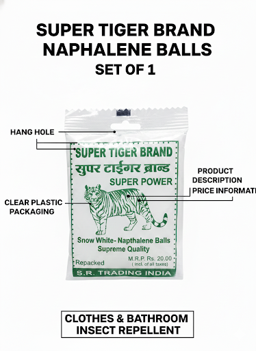 Naphthalene Balls for Clothes Storage – Set of 12 White Moth Balls