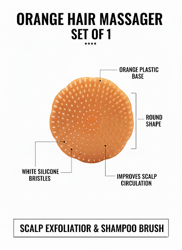 Silicone Scalp Scrubber for Hair Washing & Dandruff Removal