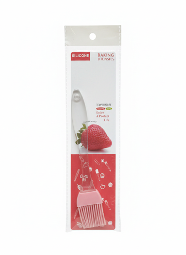 Heat Resistant Pastry Basting Brush with Clear Plastic Handle Oil, Butter & Sauce Brush for Kitchen Baking