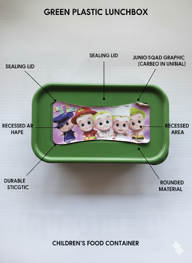 Kids Lunch Box for School | Plastic Food Container with Lid