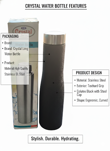 Crystal Stainless Steel Water Bottle