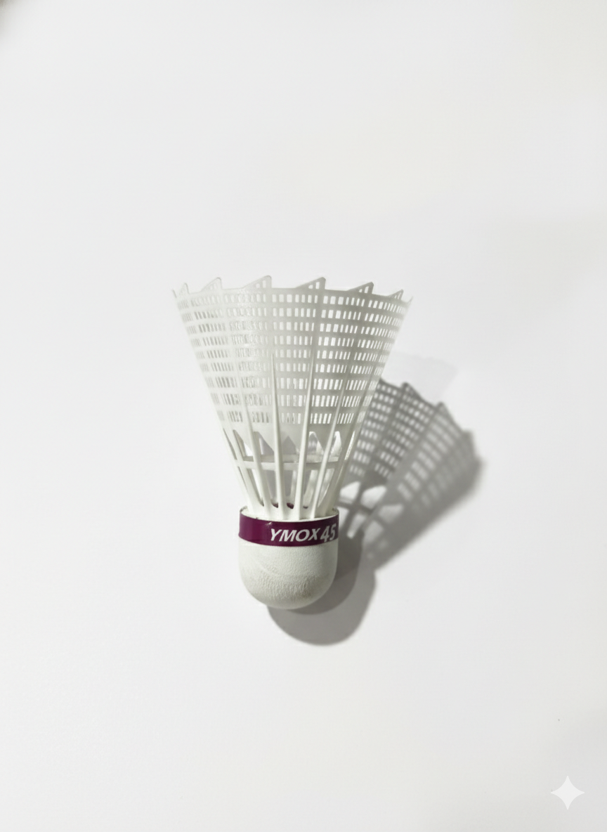 Nylon Shuttlecocks for Practice & Casual Play (White, Pack of 10)