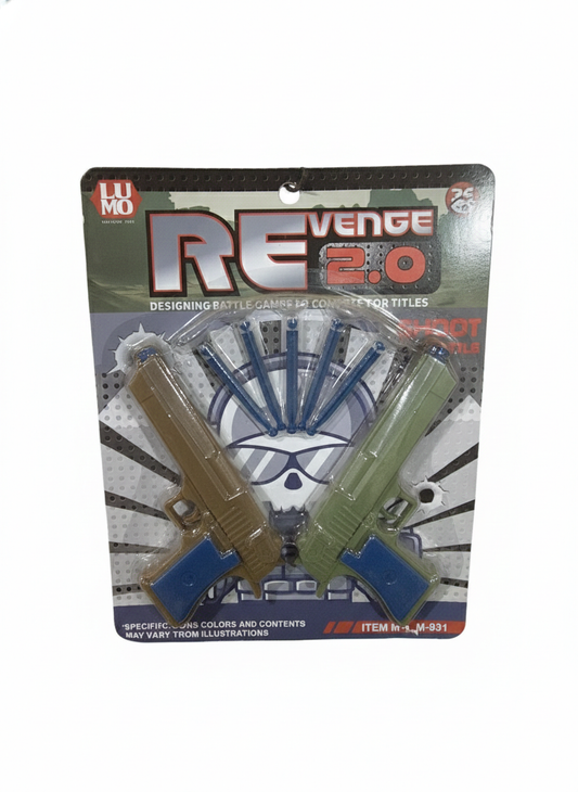 Kids Twin Toy Blaster Gun Set with Foam Darts |