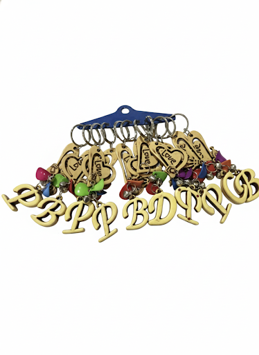 Alphabet Letter Love Keychain Set A–Z