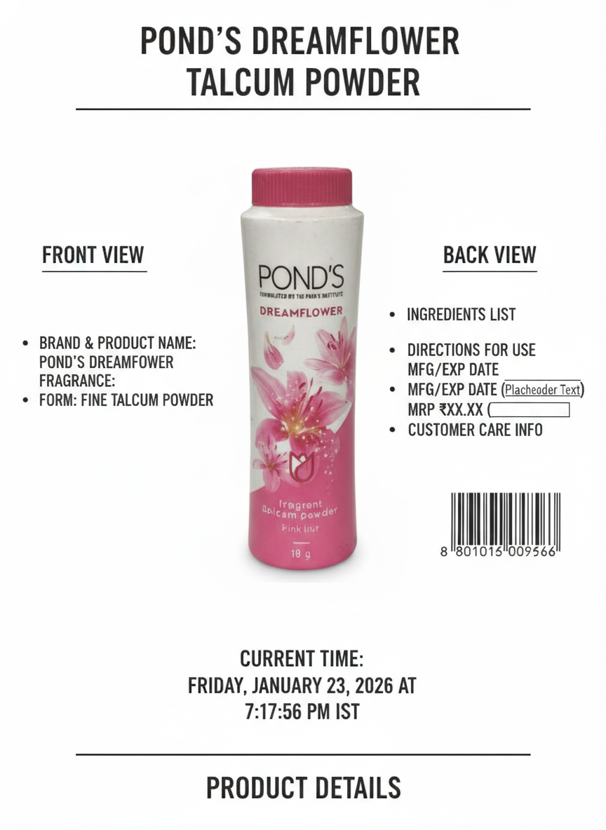 Pond’s Dream flower Fragrant Talcum Powder