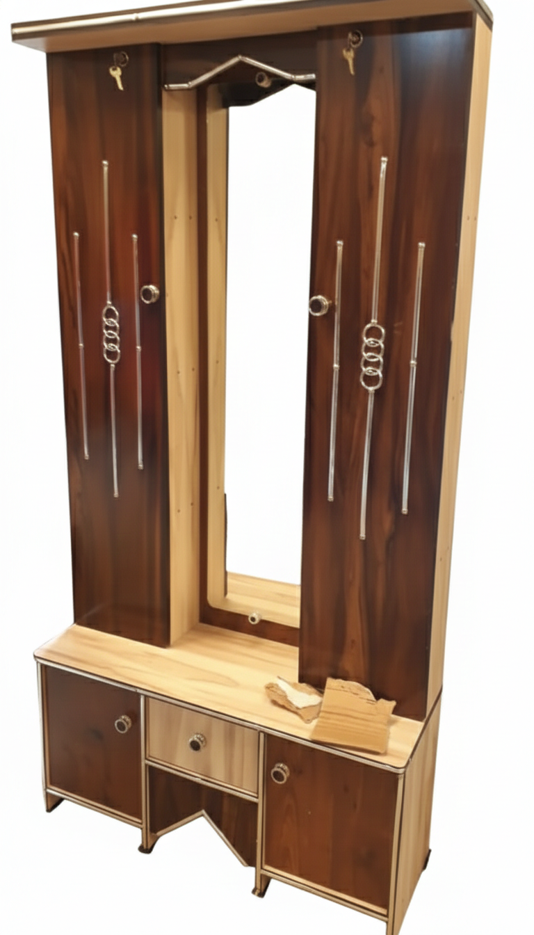 Luxury Wooden Dressing Table with Mirror & Storage | Premium Vanity Table with Drawers & Cabinet