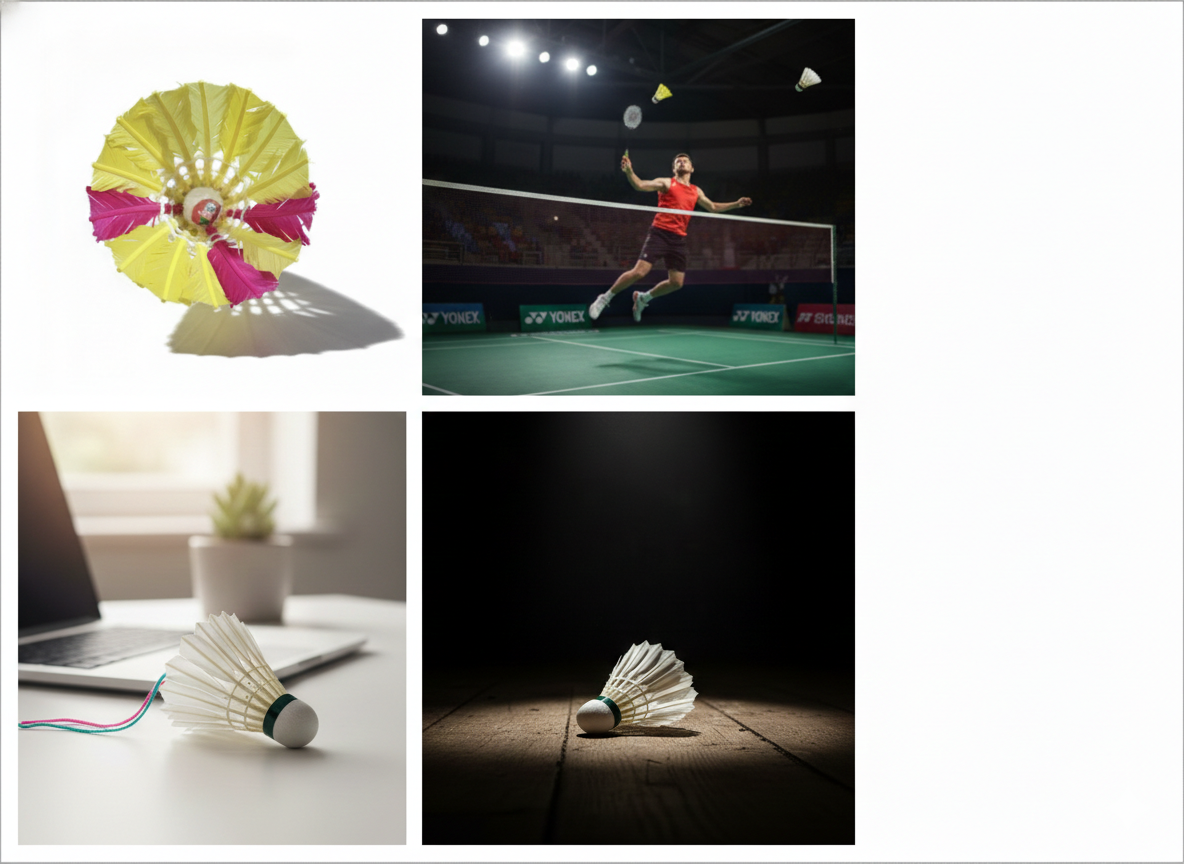 Color Feather Badminton Shuttlecock | Multicolor Feather Shuttle for Practice & Outdoor Play
