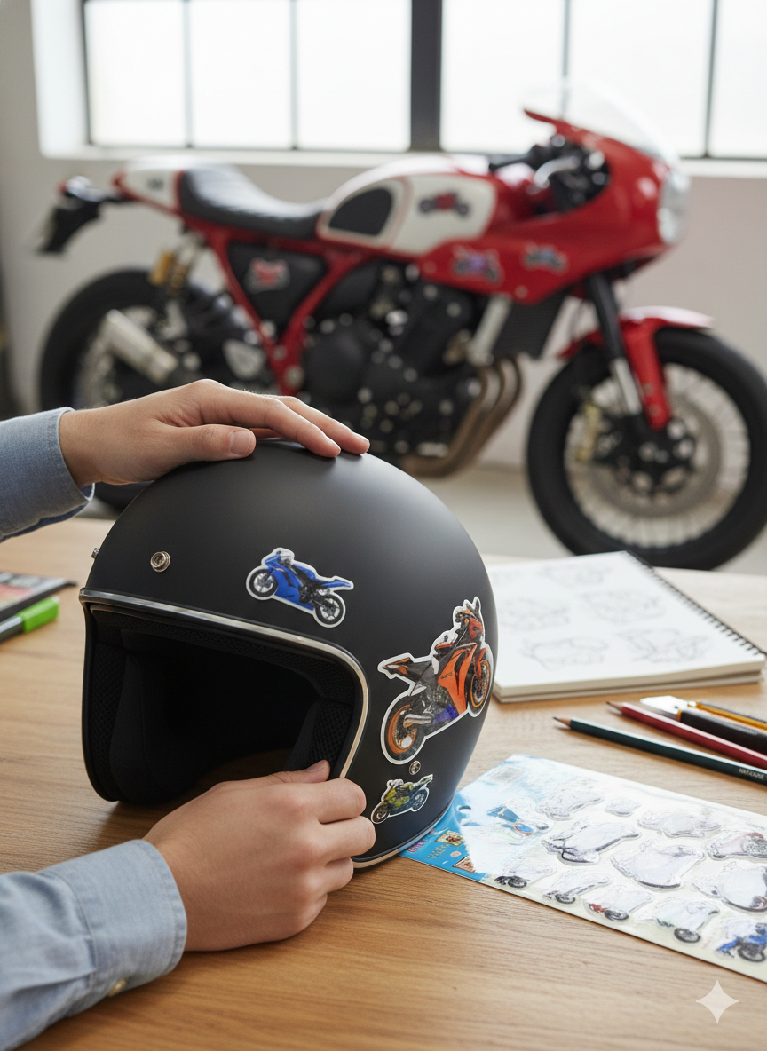 3D Puffy Motorcycle Stickers for Kids – Cool Sport Bike Sticker Sheet,