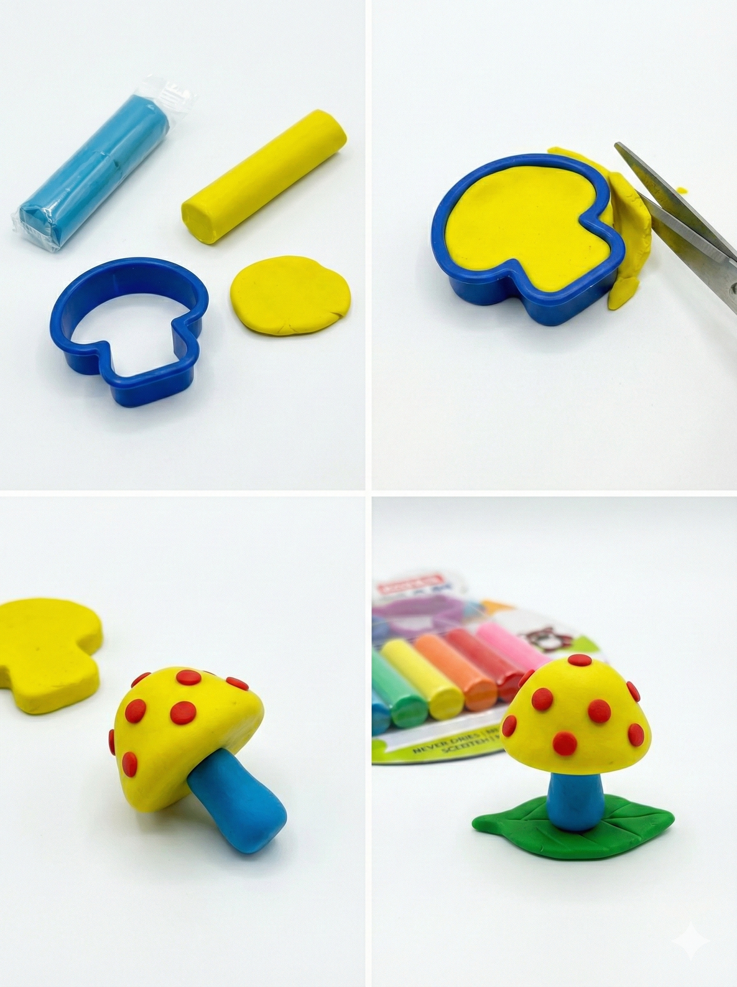 Kores Kool Toolz Modelling Clay Set | 6 Colours Clay with 2 Moulds