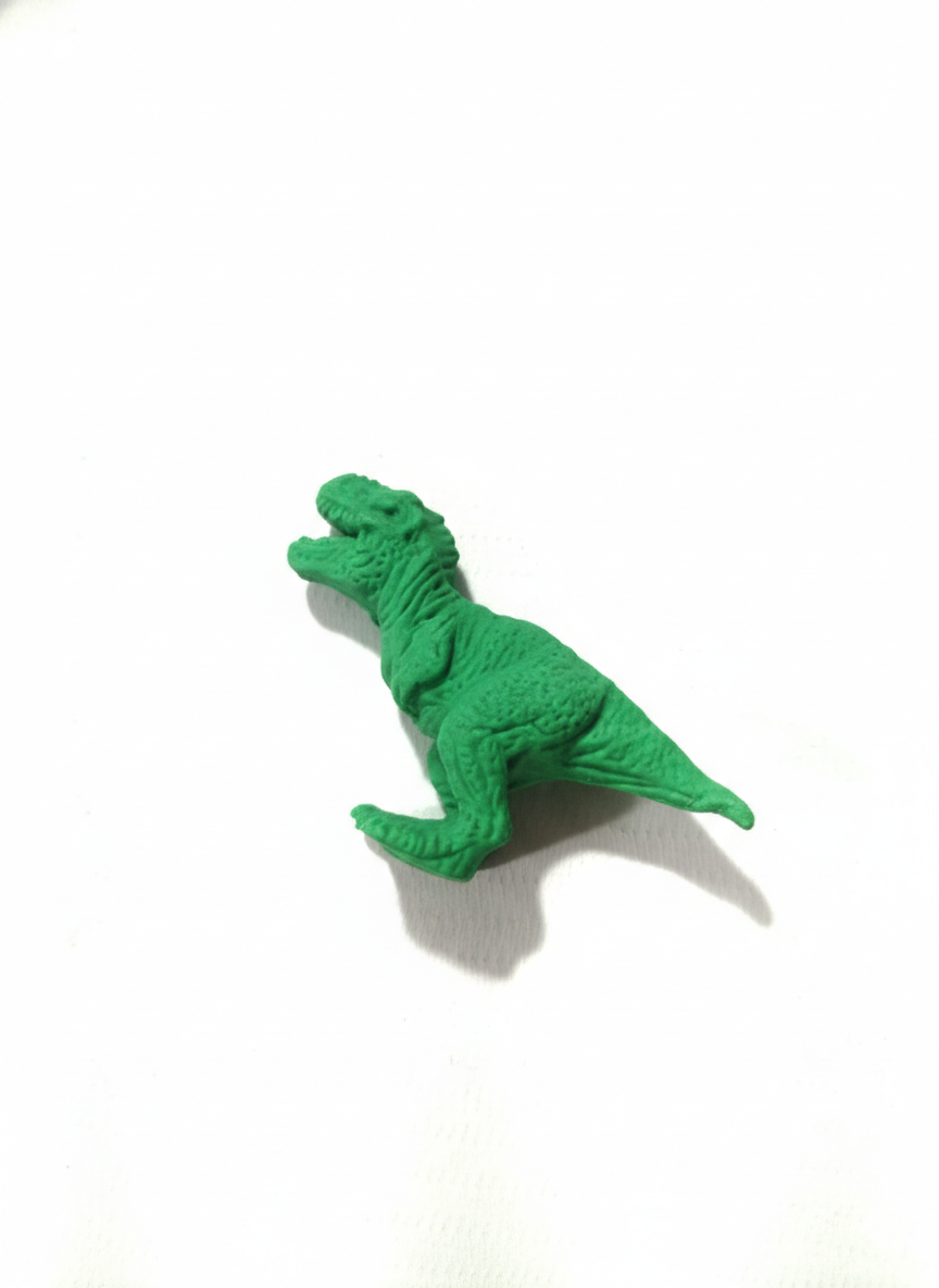 3D Dinosaur Eraser for Kids | Green T-Rex Shape Pencil Eraser