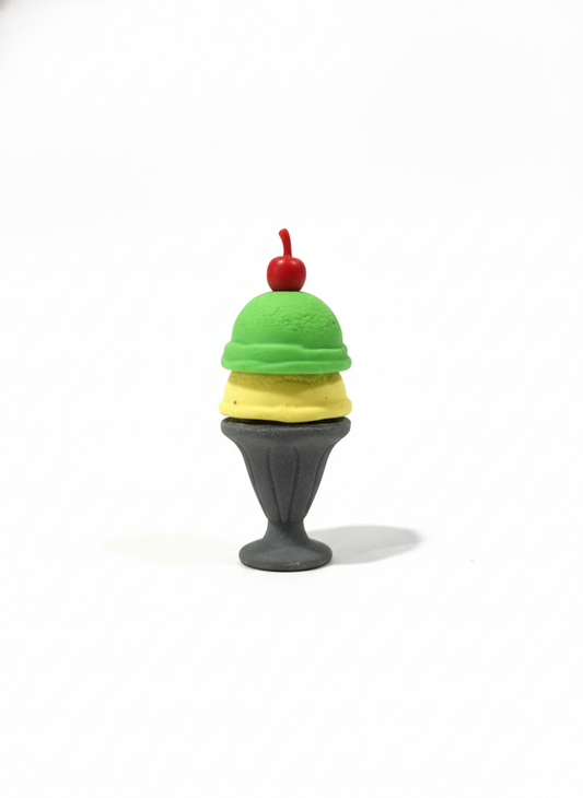 3D Ice Cream Eraser for Kids | Cute Sundae Shape Pencil Eraser