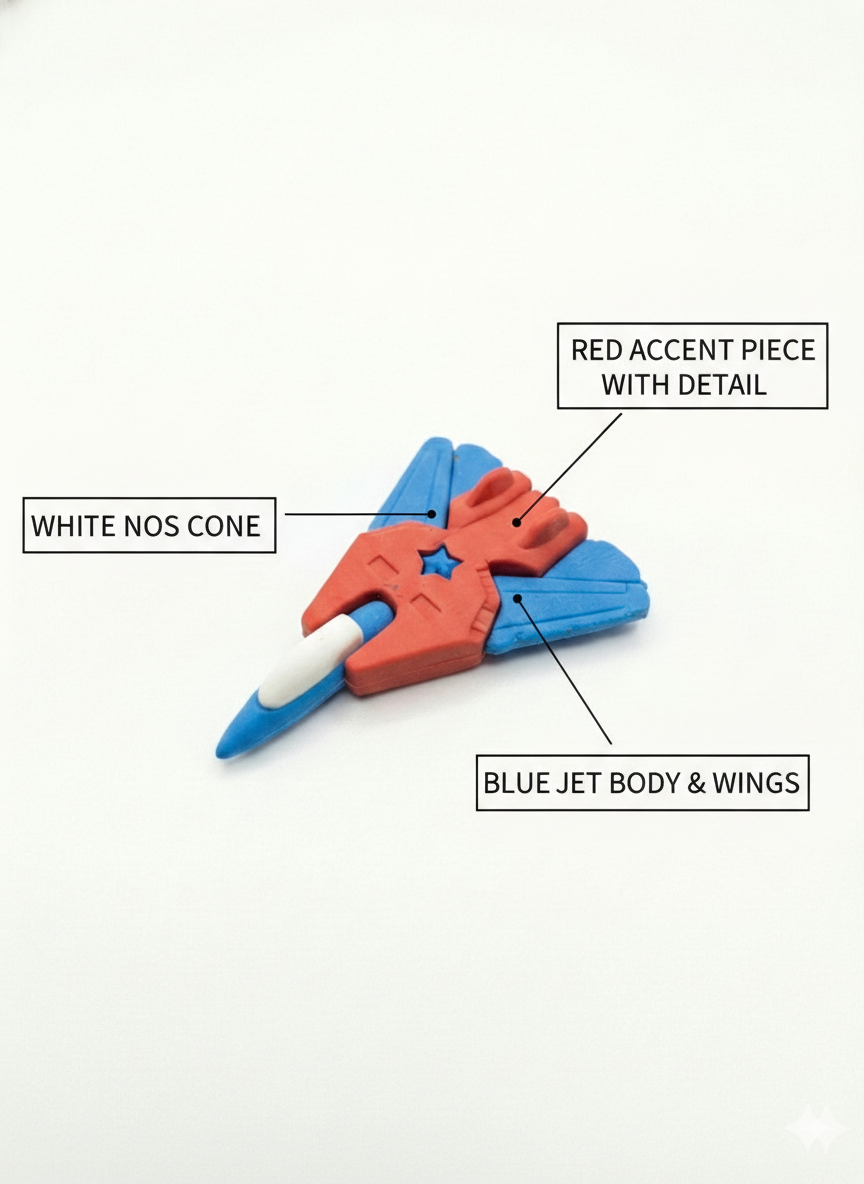 3D Fighter Jet Eraser for Kids | Airplane Shape Pencil Eraser
