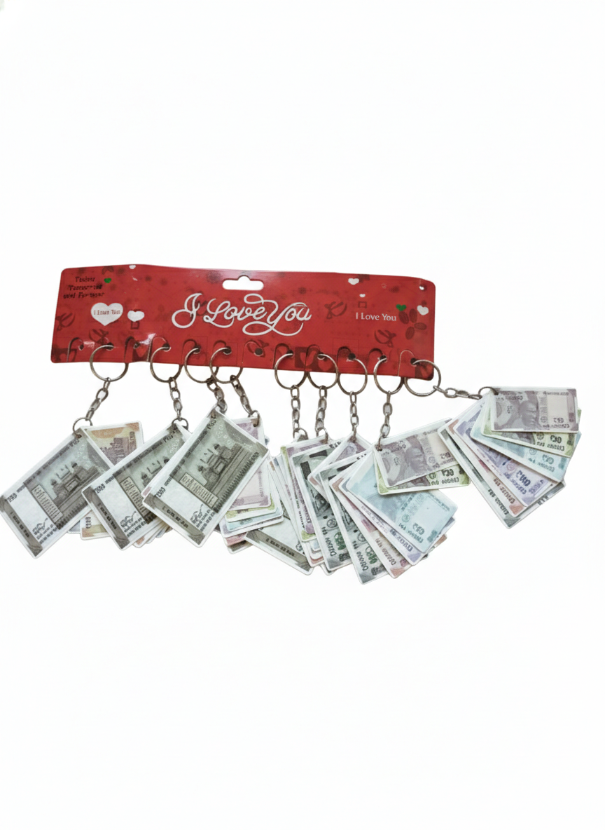 Unique Money Print Keychain Gift for Men & Women
