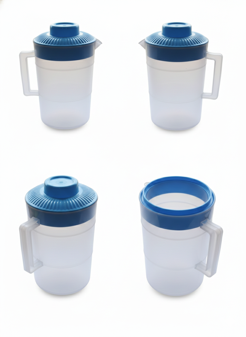 Plastic Water Jug with Lid & Handle,