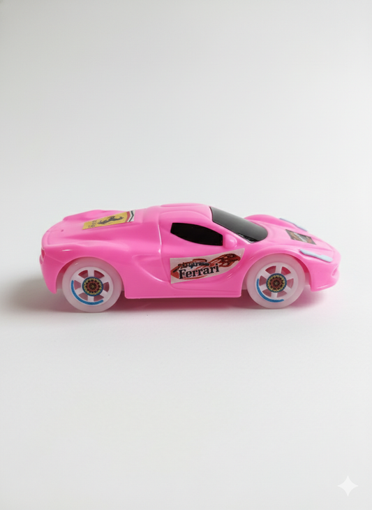 Pink Toy Car for Kids with Light | Stylish Sports Car Design Toy