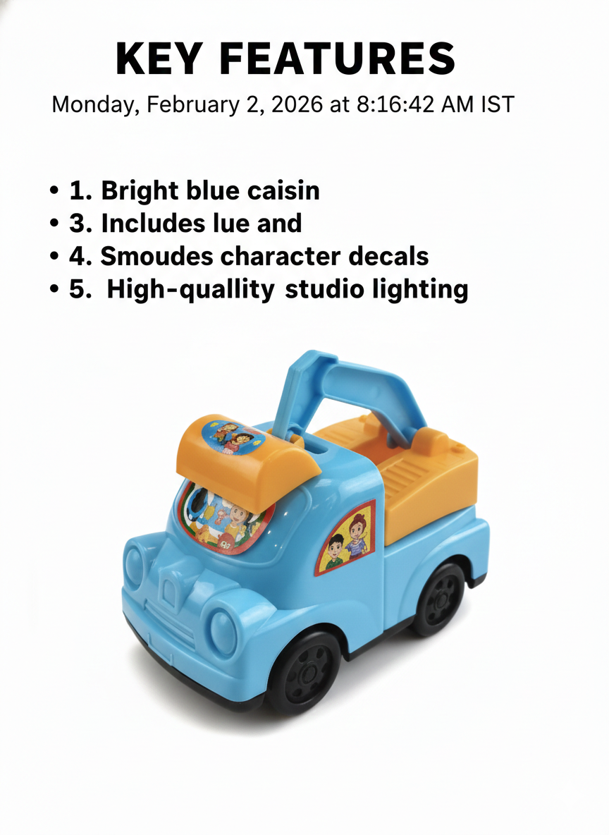 Kids Toy Car with Handle | Blue Plastic Mini Car Toy for Toddlers