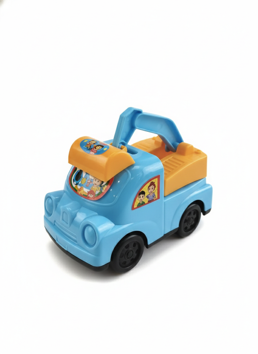 Kids Toy Car with Handle | Blue Plastic Mini Car Toy for Toddlers