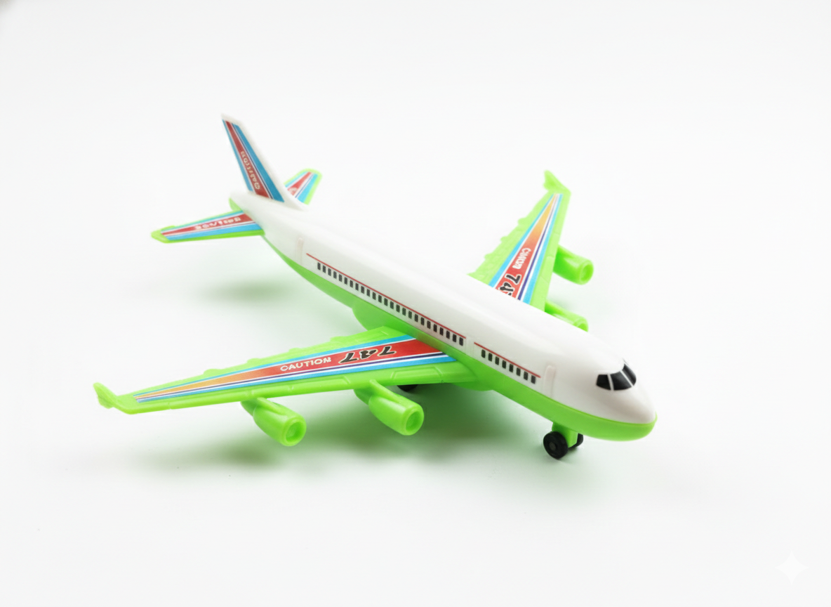 Toy Airplane for Kids | Plastic Aeroplan Toy with Wheels