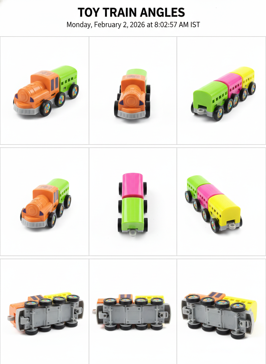Kids Toy Train Set with Coaches | Colorful Plastic Train Toy for Toddlers