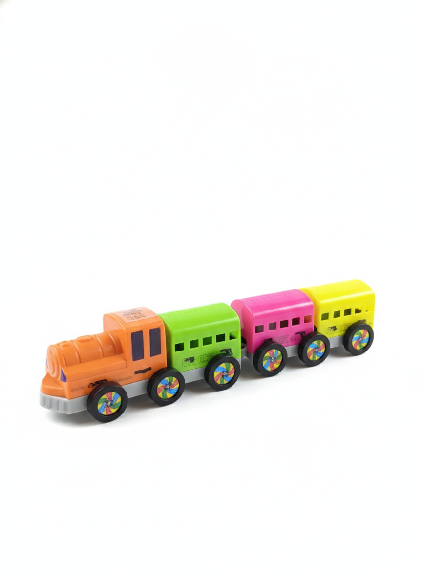 Kids Toy Train Set with Coaches | Colorful Plastic Train Toy for Toddlers