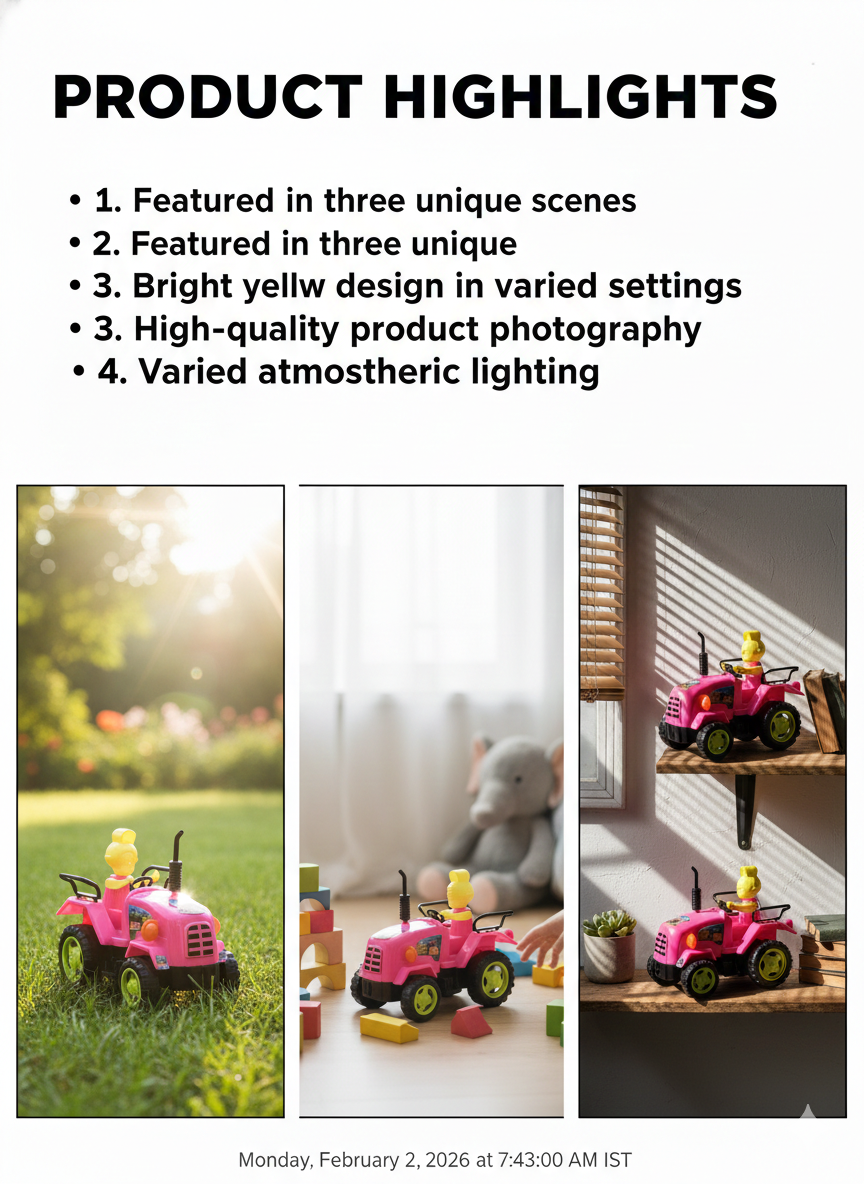 Kids Toy Tractor with Driver Figure | Pink Plastic Tractor Toy for Toddlers