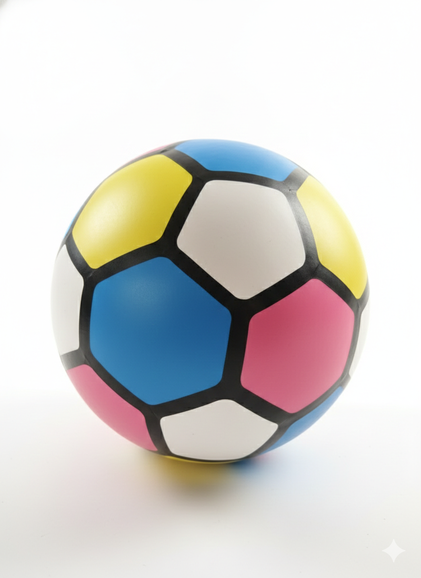 Colorful Kids Play Ball | Soft Lightweight Plastic Football Design